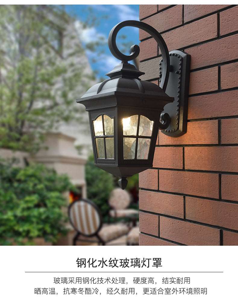 European-style outdoor waterproof wall lamp balcony outdoor villa entrance garden terrace roof outdoor courtyard wall lamp