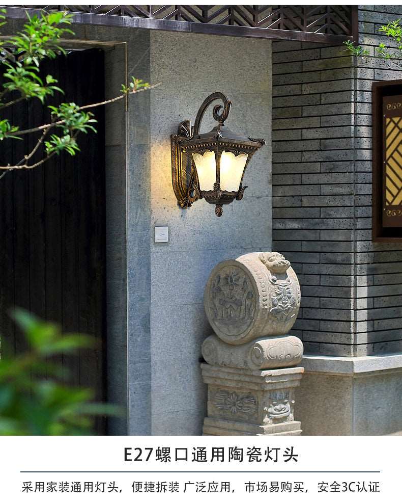 American style outdoor wall light balcony corridor waterproof garden villa garden light European style outdoor door wall light led