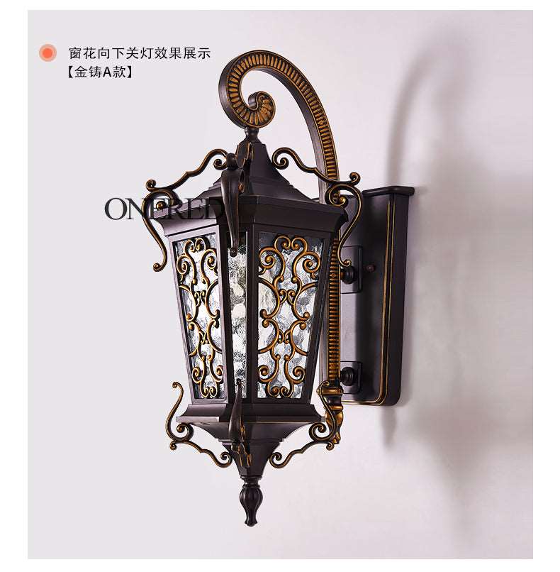 European-style outdoor wall lamp waterproof garden lamp super bright outdoor villa gate both sides lamp balcony terrace exterior wall lamp