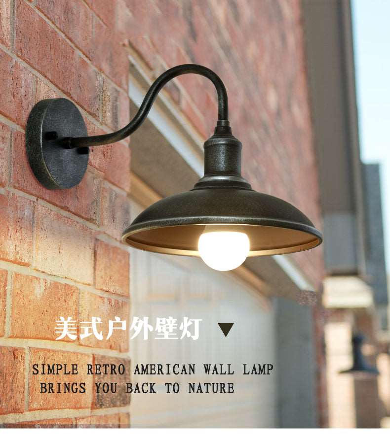 American style outdoor door waterproof wall light retro balcony light wall light villa garden outdoor LED lighting fixtures