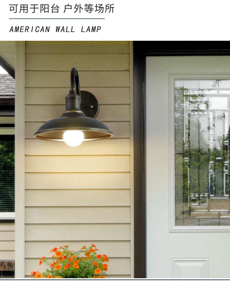 American style outdoor door waterproof wall light retro balcony light wall light villa garden outdoor LED lighting fixtures