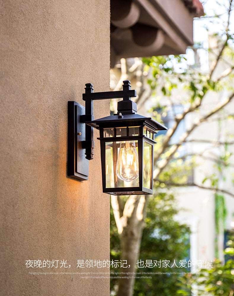 American retro exterior wall light outdoor waterproof garden light balcony wall light villa staircase aisle gate outdoor