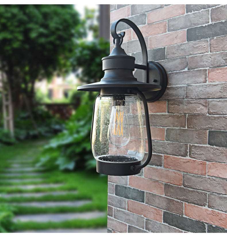 Chinese style horse lamp wall lamp outdoor waterproof and rust-proof garden lamp balcony corridor aisle retro wall lamp villa wall lamp