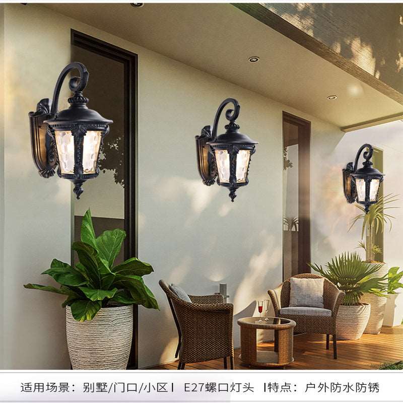 European-style outdoor waterproof wall lamp American-style villa garden courtyard wall corridor aisle balcony lamp outdoor wall lamp