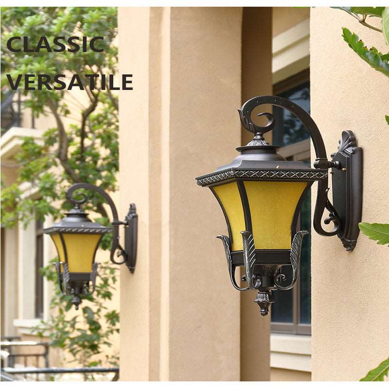 European retro waterproof wall light outdoor balcony courtyard gate light garden villa exterior wall aisle patio light led