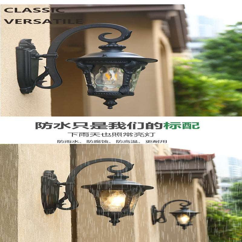 European style outdoor wall light waterproof balcony light stair aisle light villa garden light outdoor gate exterior wall light led