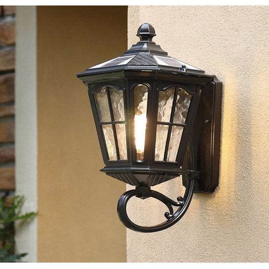 American outdoor solar balcony corridor corridor waterproof villa new rural outdoor gate courtyard European wall lamp