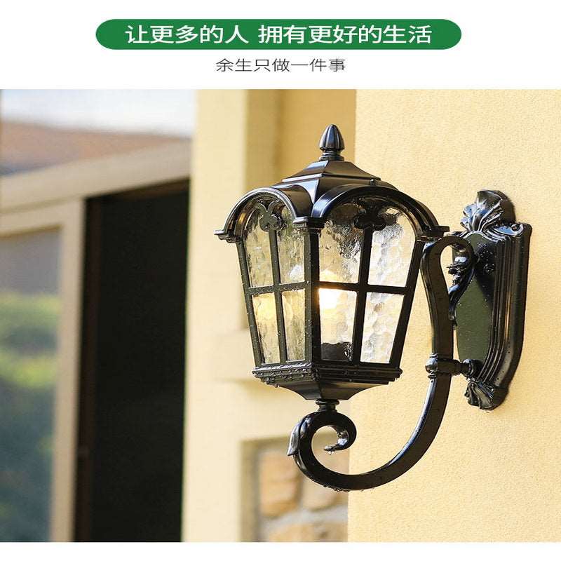 American outdoor solar balcony corridor corridor waterproof villa new rural outdoor gate courtyard European wall lamp