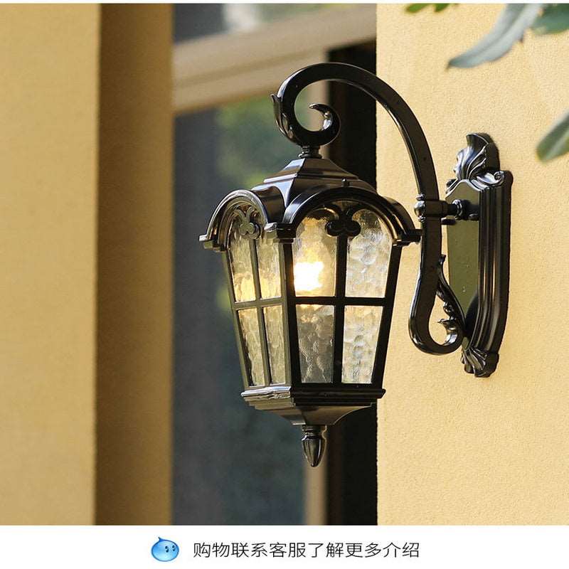 American outdoor solar balcony corridor corridor waterproof villa new rural outdoor gate courtyard European wall lamp