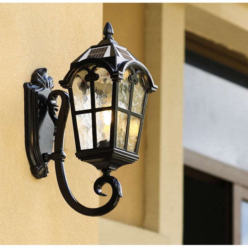 American outdoor solar balcony corridor corridor waterproof villa new rural outdoor gate courtyard European wall lamp