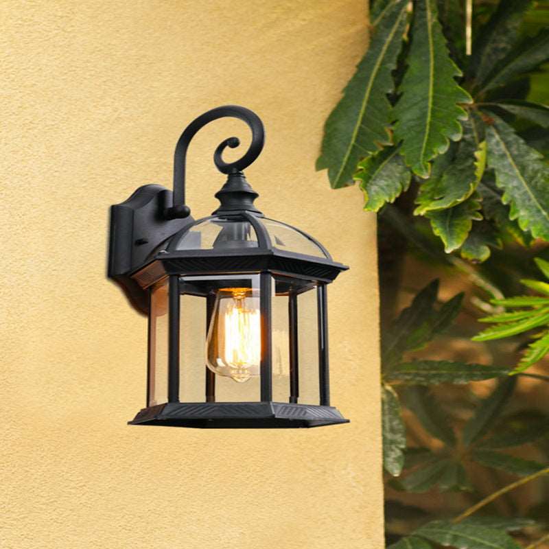 American outdoor solar balcony corridor corridor waterproof villa new rural outdoor gate courtyard European wall lamp