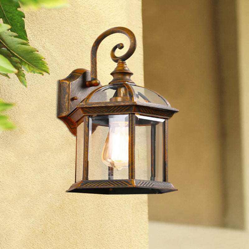 American outdoor solar balcony corridor corridor waterproof villa new rural outdoor gate courtyard European wall lamp