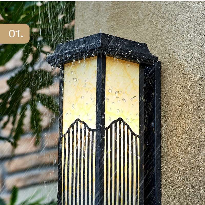 American outdoor solar balcony corridor corridor waterproof villa new rural outdoor gate courtyard European wall lamp