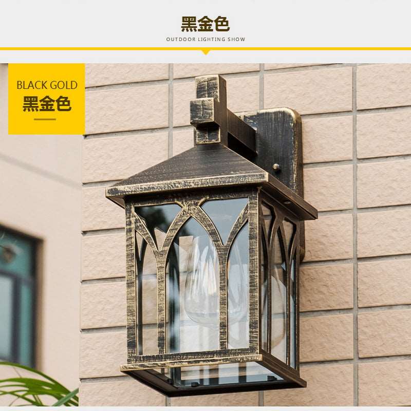 American outdoor solar balcony corridor corridor waterproof villa new rural outdoor gate courtyard European wall lamp