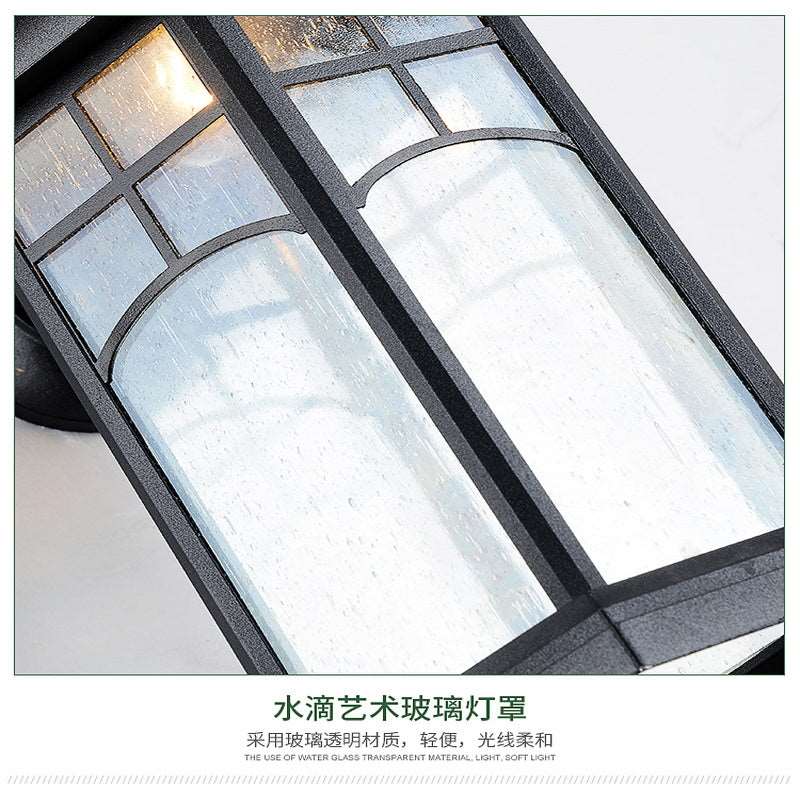 American outdoor solar balcony corridor corridor waterproof villa new rural outdoor gate courtyard European wall lamp