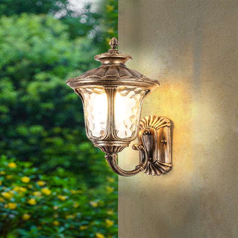 American outdoor solar balcony corridor corridor waterproof villa new rural outdoor gate courtyard European wall lamp