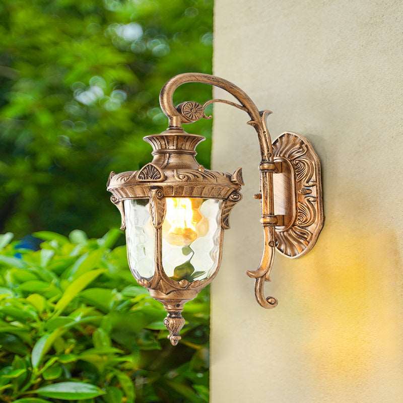 American outdoor solar balcony corridor corridor waterproof villa new rural outdoor gate courtyard European wall lamp