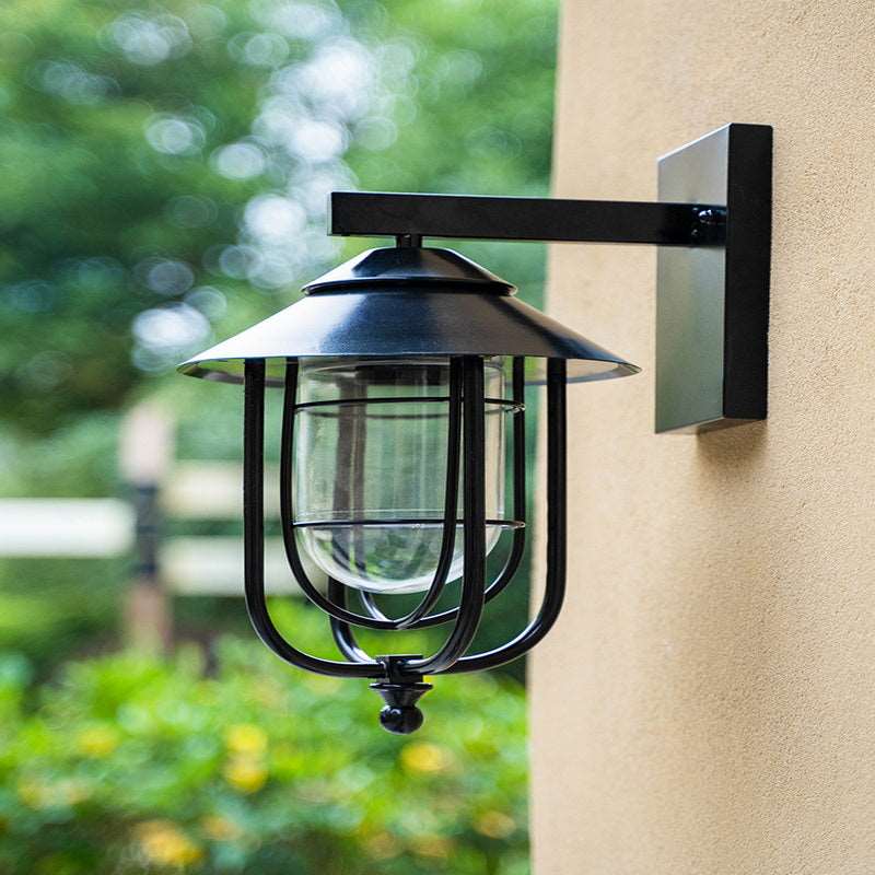 American outdoor solar balcony corridor corridor waterproof villa new rural outdoor gate courtyard European wall lamp