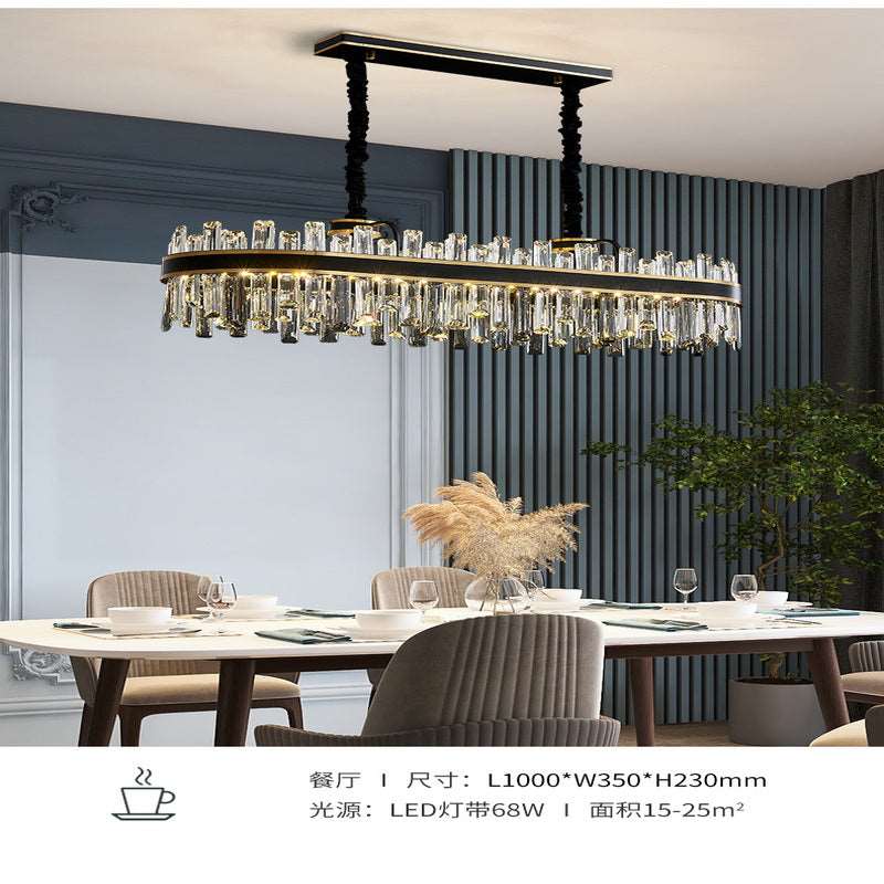 French all -copper living room chandelier American retro bedroom restaurant lights Italian light luxury lamp creative crystal chandelier