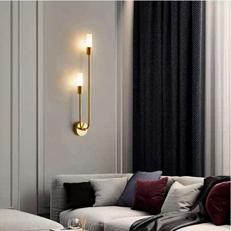 All -copper restaurant chandelier Nordic Light Luxury Modern Simple bedroom bedroom light warm romantic French chandelier