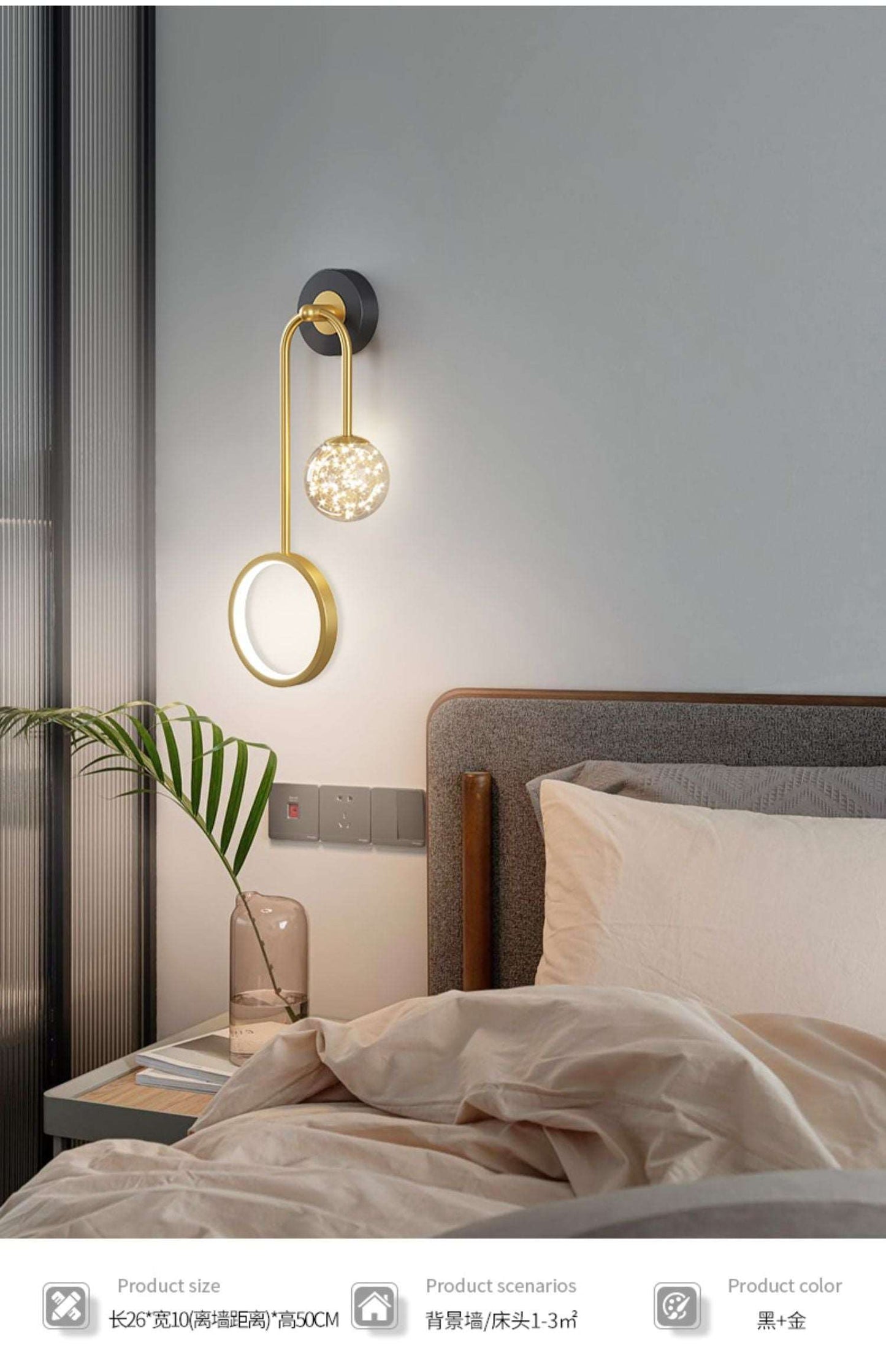 All -copper restaurant chandelier Nordic Light Luxury Modern Simple bedroom bedroom light warm romantic French chandelier