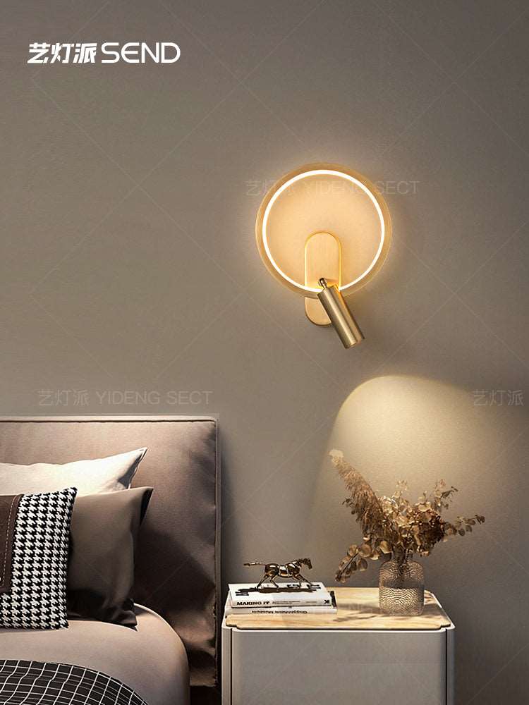 All -copper restaurant chandelier Nordic Light Luxury Modern Simple bedroom bedroom light warm romantic French chandelier