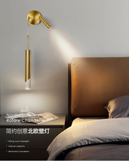 All -copper restaurant chandelier Nordic Light Luxury Modern Simple bedroom bedroom light warm romantic French chandelier