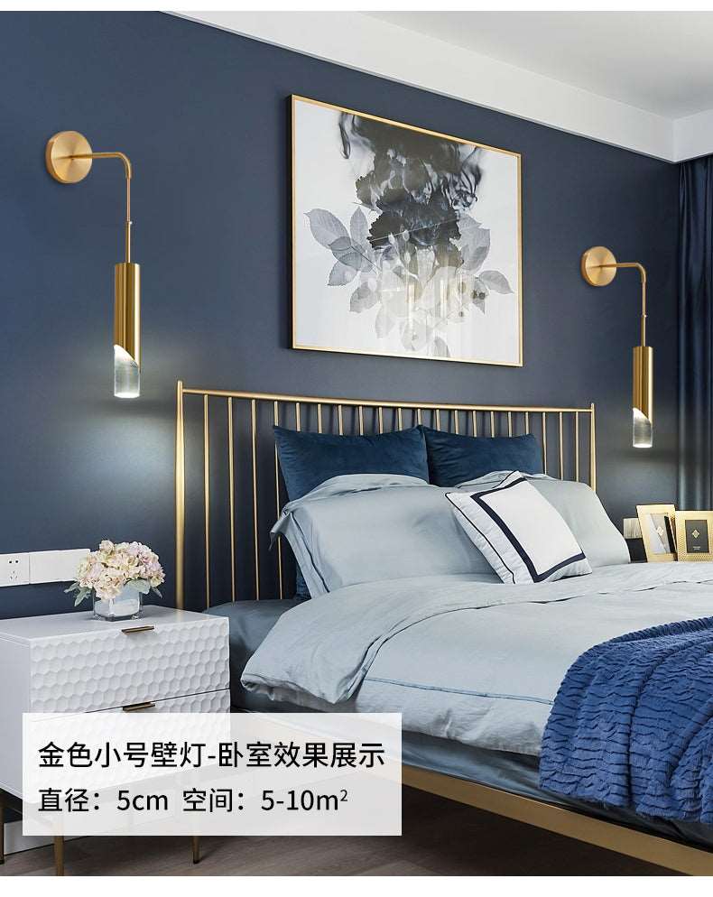 All -copper restaurant chandelier Nordic Light Luxury Modern Simple bedroom bedroom light warm romantic French chandelier