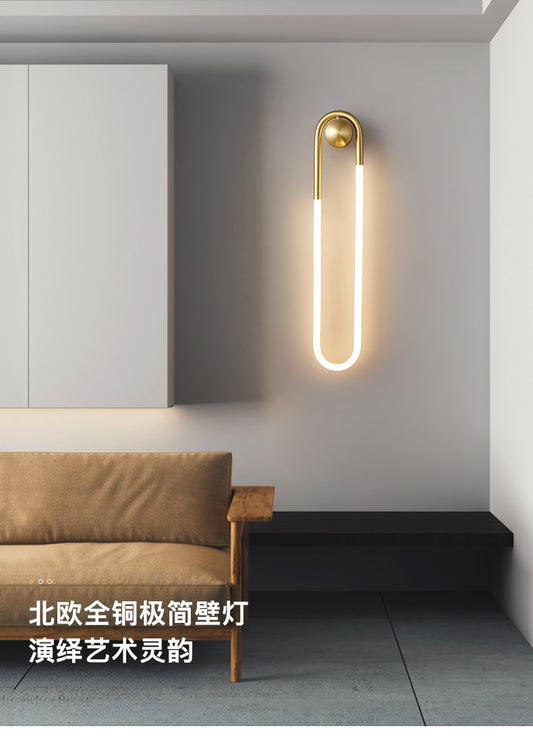 All -copper restaurant chandelier Nordic Light Luxury Modern Simple bedroom bedroom light warm romantic French chandelier